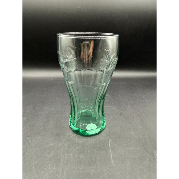 Vintage Libbey Green Glass COCA-COLA Tumbler Drinking Glass - 16.75oz - Picture 1 of 6